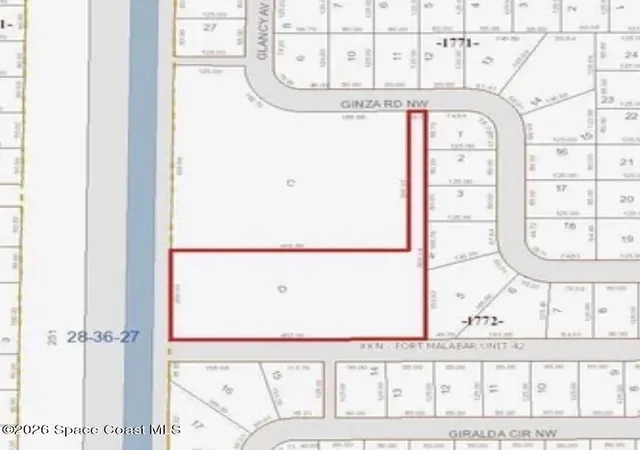 Photo 2 of Land for sale at 1380 Ginza Rd Nw, Palm Bay, FL 32907 | MLS# 1070129 | Listing updated on 2026-07-26