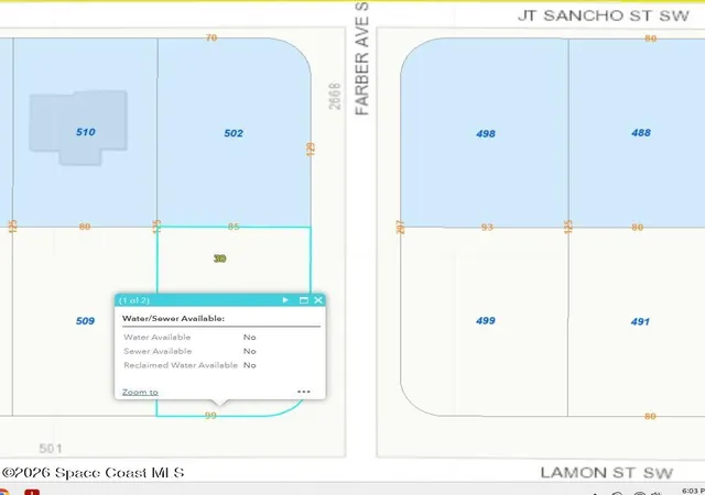 Photo 4 of Land for sale at 501 Lamon St & Farber Ave, Palm Bay, FL 32908 | MLS# 1071775 | Listing updated on 2026-04-25
