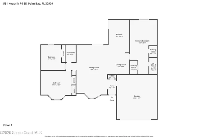 3rd image of 551 Koutnik Rd Se, Palm Bay, FL 32909 | MLS# 1076466