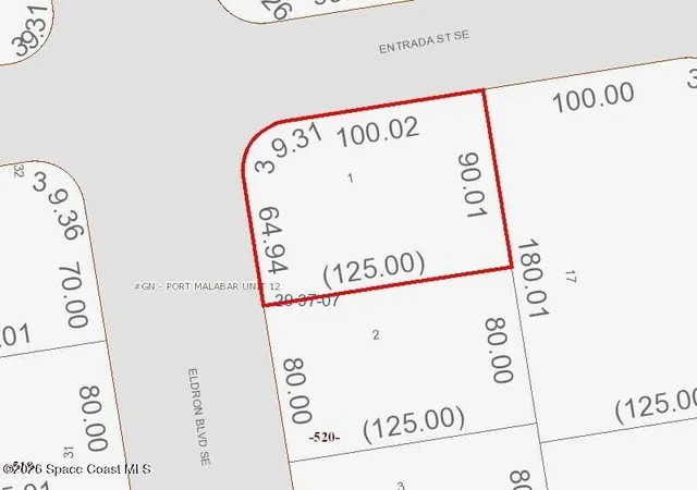 Photo 2 of Land for sale at 1001 Eldron (corner Of Entrada St) Blvd Se, Palm Bay, FL 32909 | MLS# 1080202 | Listing updated on 2026-09-08