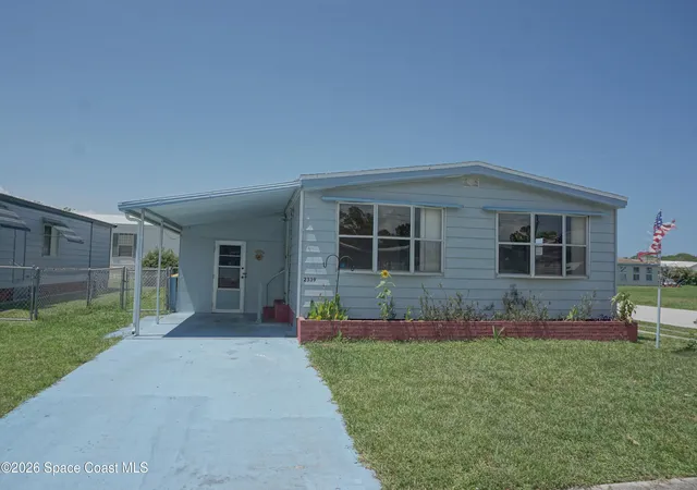Photo 1 of Manufactured home for sale at 2339 Royal Palm Dr Ne, Palm Bay, FL 32905 | MLS# 1081111 | Listing updated on 2026-08-04