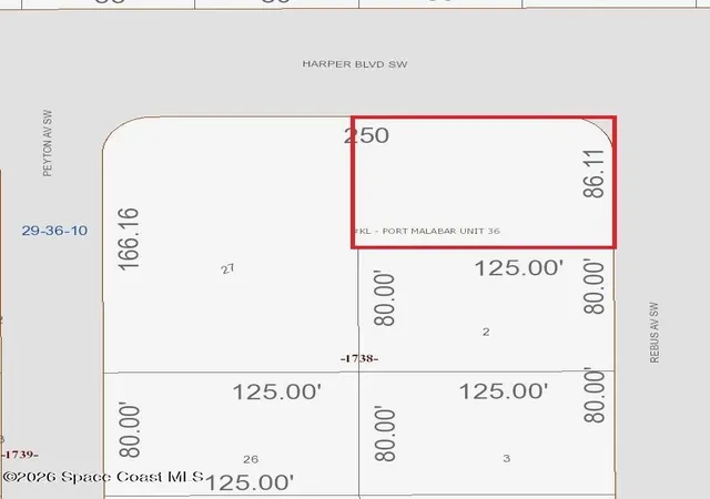 Photo 3 of Sale Pending at Tbd Cor Of Rebus Ave & Harper Blvd Sw, Palm Bay, FL 32908 | MLS# 1081639 | Listing updated on 2026-10-08