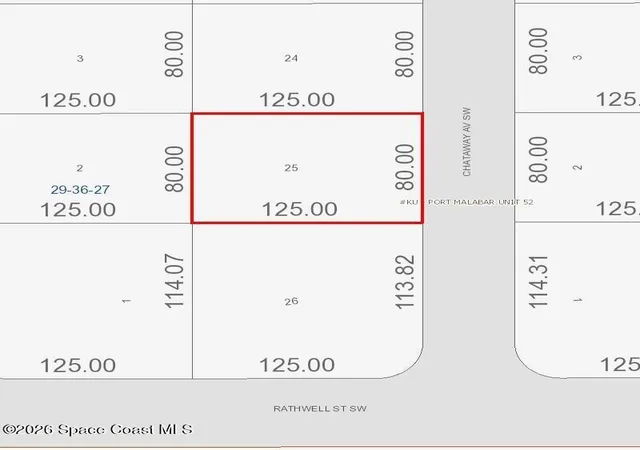 Photo 2 of Land for sale at 2588 Chataway Ave Sw, Palm Bay, FL 32908 | MLS# 1082266 | Listing updated on 2026-09-14