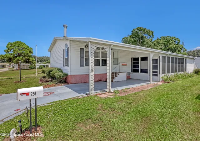Photo 1 of Manufactured home for sale at 251 Blossom Ln Ne, Palm Bay, FL 32907 | MLS# 1085942 | Listing updated on 2026-09-16