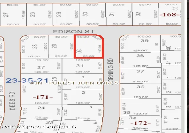 Photo 1 of Land for sale at 6155 Edison St, Cocoa, FL 32927 | MLS# 1085995 | Listing updated on 2026-09-18