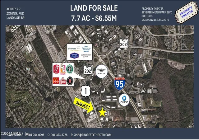 Photo 1 of Land for sale at 7425 Philips Hwy, Jacksonville, FL 32256 | MLS# 2137443 | Listing updated on 2026-03-30