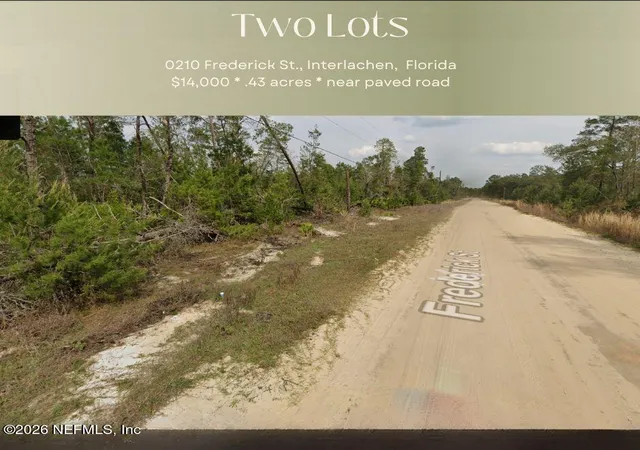 Photo 1 of Land for sale at 0210 Frederick St, Interlachen, FL 32148 | MLS# 2146008 | Listing updated on 2026-10-06