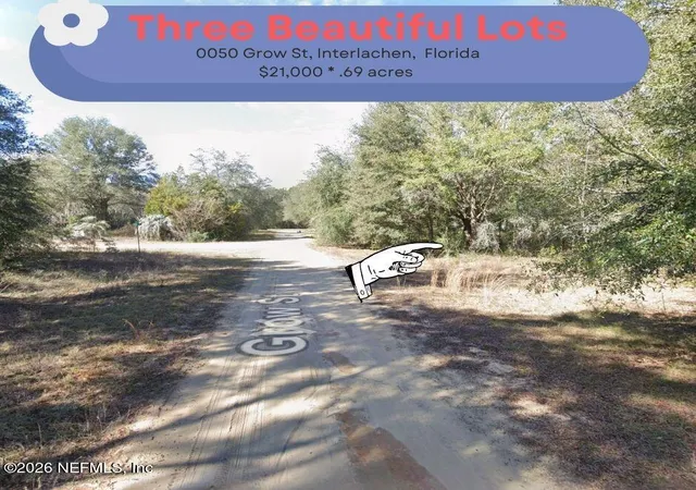 Photo 1 of Land for sale at 0050 Grow St, Interlachen, FL 32148 | MLS# 2146040 | Listing updated on 2026-10-06