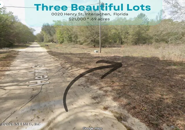 Photo 1 of Land for sale at 0020 Henry St, Interlachen, FL 32148 | MLS# 2146049 | Listing updated on 2026-10-06