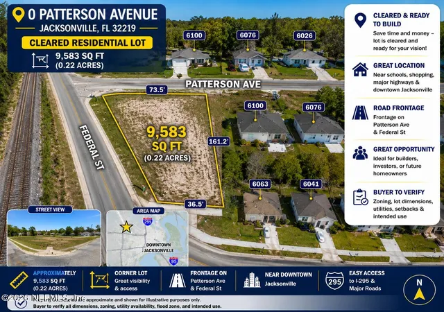Photo 2 of Land for sale at 0 Patterson Ave, Jacksonville, FL 32219 | MLS# 2149695 | Listing updated on 2026-06-11