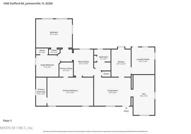 Homes for sale in Jacksonville, FL | 1648 Stafford Rd, Jacksonville, FL 32208 | MLS# 2150968