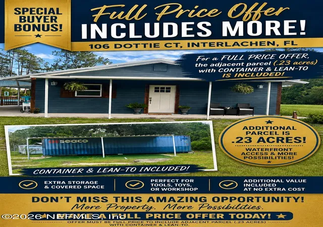 Photo 1 of Single family home for sale at 106 Dottie Ct, Interlachen, FL 32148 | MLS# 2150946 | Listing updated on 2026-08-27