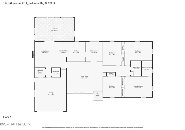 Photo 3 of Single family home for sale at 1141 Alderman Rd E, Jacksonville, FL 32211 | MLS# 2152908 | Listing updated on 2026-07-29