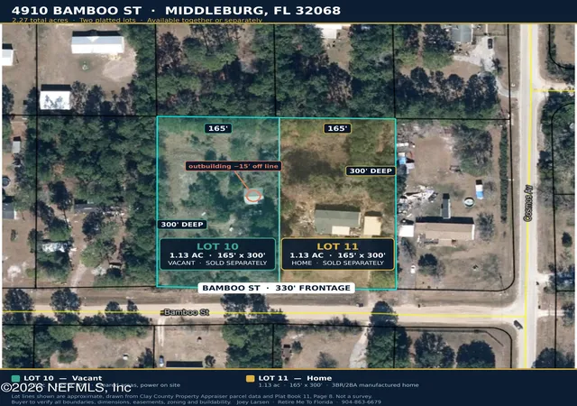 Photo 4 of Land for sale at 4912 Bamboo St, Middleburg, FL 32068 | MLS# 2162544 | Listing updated on 2026-08-29