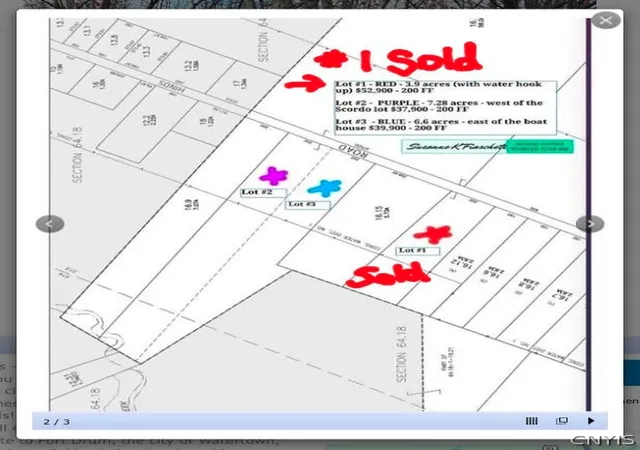 Photo 2 of Land for sale at Hinds Rd Lot 2 Purple, Pamelia, NY 13601 | MLS# S1645267 | Listing updated on 2026-07-31