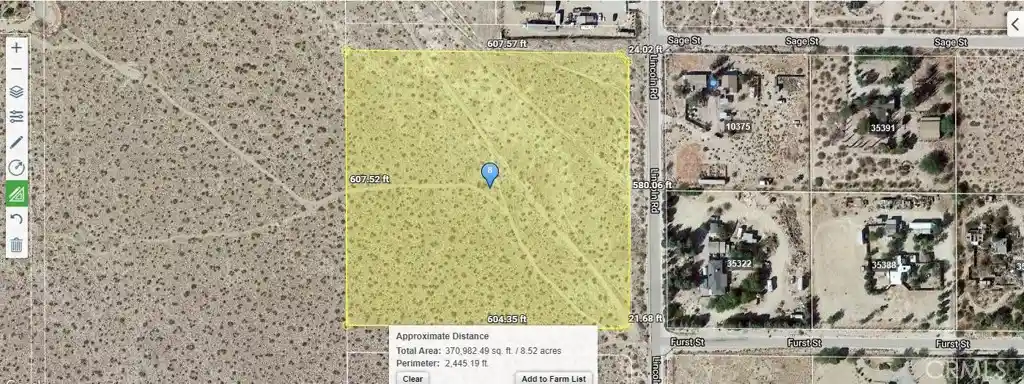 Photo 1 of Land for sale at 10350 Lincoln Rd, Lucerne Valley, CA 92356 | MLS# HD22126322 | Listing updated on 2026-08-28