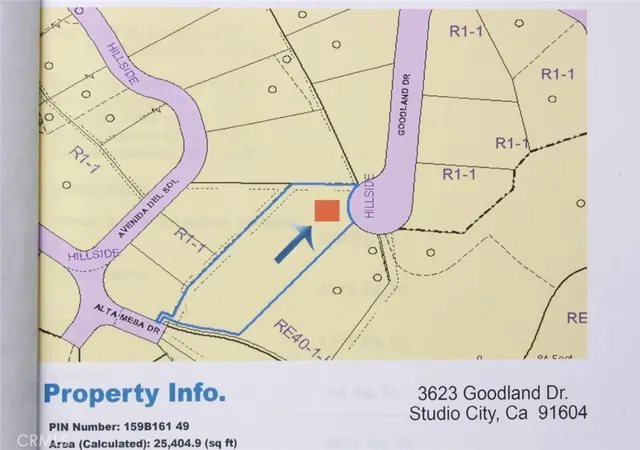 Photo 2 of Land for sale at 3623 Goodland, Studio City, CA 91604 | MLS# SR23154440 | Listing updated on 2026-09-10