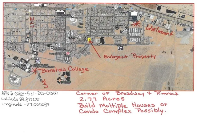 Photo 1 of Land for sale at 20 Rimrock Rd, Barstow, CA 92311 | MLS# HD24255489 | Listing updated on 2026-09-25