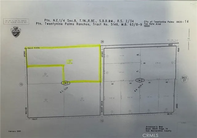 Photo 2 of Land for sale at 0 Valle Vista Rd, Twentynine Palms, CA 92277 | MLS# IV25009618 | Listing updated on 2025-12-31