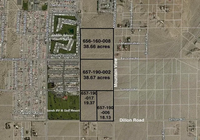 Photo 1 of Land for sale at 114 Acres Dillon & Moutain View, Desert Hot Springs, CA 92241 | MLS# 219131027DA | Listing updated on 2026-02-03