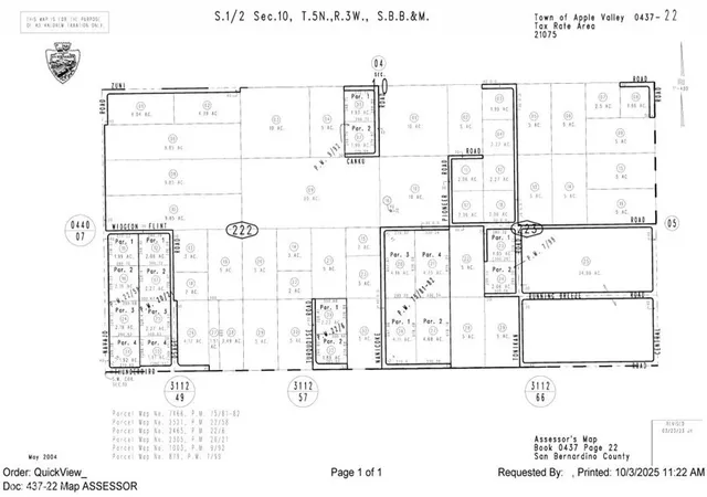 Photo 3 of Land for sale at 0 Flint Rd, Apple Valley, CA 92307 | MLS# HD25140655 | Listing updated on 2026-06-15