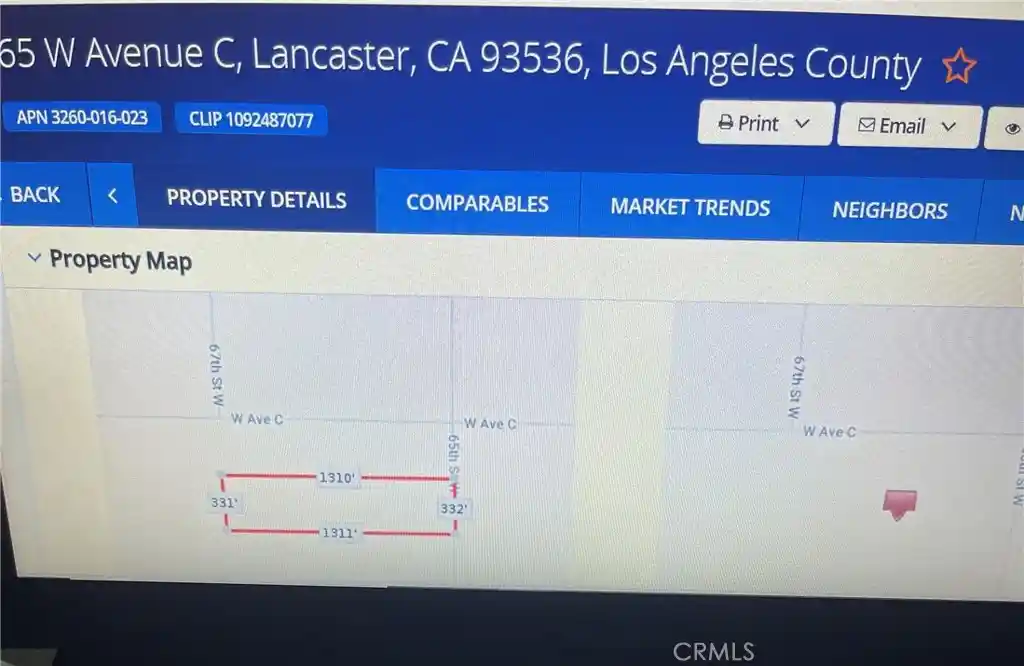 Photo 1 of Land for sale at 65 W Ave C St, Lancaster, CA 93536 | MLS# IG25161488 | Listing updated on 2026-07-31
