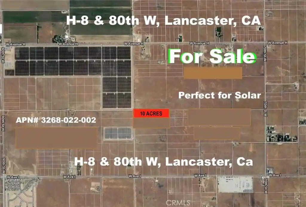 Photo 1 of Land for sale at 80 Ave H, Lancaster, CA 93535 | MLS# PW25274381 | Listing updated on 2026-07-22