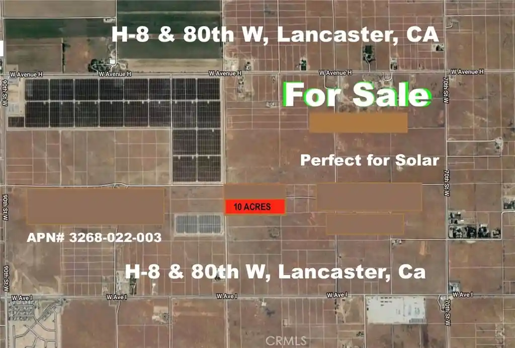 Photo 1 of Land for sale at 80 Ave H, Lancaster, CA 93535 | MLS# PW25274392 | Listing updated on 2026-07-22