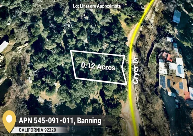 Photo 2 of Land for sale at 1 Cryer Dr, Banning, CA 92220 | MLS# 219140115DA | Listing updated on 2025-12-17