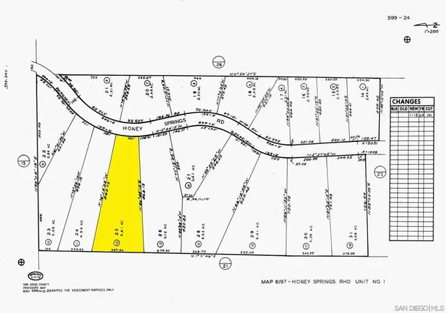 Photo 4 of Land for sale at 0 Honey Springs Rd, Jamul, CA 91935 | MLS# 2600244SD | Listing updated on 2026-01-08