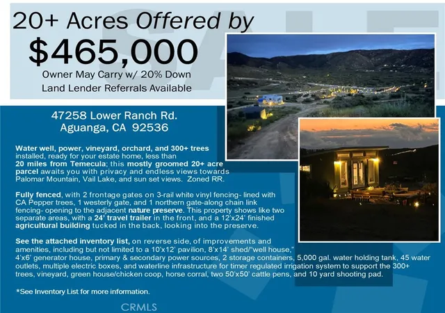 71st image of 47258 Lower Ranch Rd, Aguanga, CA 92536 | MLS# SW26012974