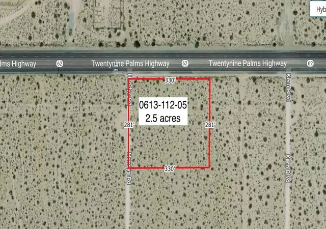 Photo 1 of Land for sale at 25 Acres On Hwy 62 Near Hendy's Rd, 29 Palms, CA 92277 | MLS# 219142574DA | Listing updated on 2026-05-22
