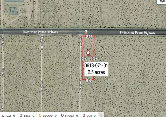 1st image of 2 5 Acres On Hwy 62 Near Kern Blvd, 29 Palms, CA 92277 | MLS# 219142575DA