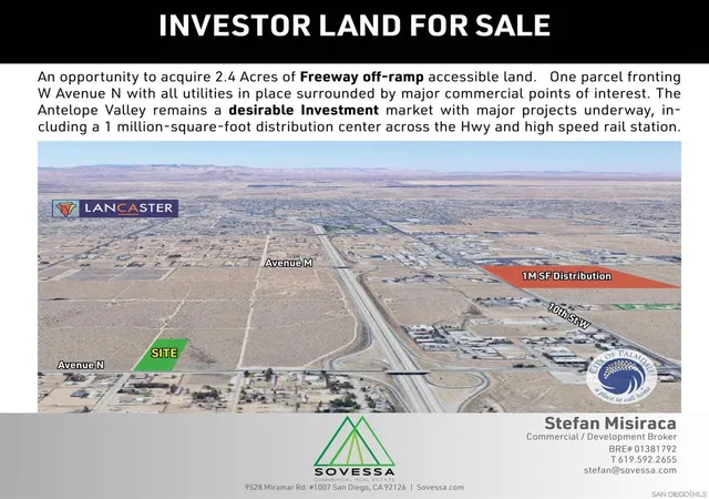 Photo 1 of Land for sale at W Avenue N, Palmdale, CA 93551 | MLS# 260004640SD | Listing updated on 2026-02-27