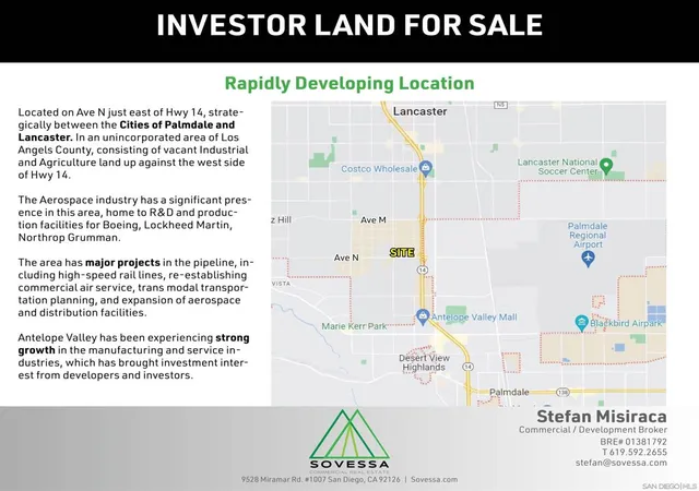 Photo 2 of Land for sale at W Avenue N, Palmdale, CA 93551 | MLS# 260004640SD | Listing updated on 2026-02-27