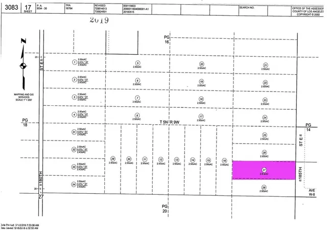 1st image of 0 185th St E / Avenue W8, Llano, CA 93544 | MLS# SR26072647