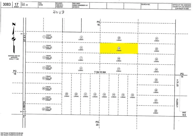 Photo 1 of Land for sale at 0 183rd St E / Ave W5, Llano, CA 93544 | MLS# SR26072685 | Listing updated on 2026-04-04