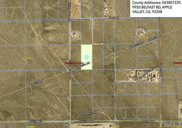 Photo 1 of Land for sale at 9950 Belfast Rd, Apple Valley, CA 92308 | MLS# HD26075147 | Listing updated on 2026-04-10