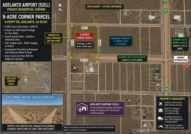 Photo 2 of Land for sale at 0 Poppy, Adelanto, CA 92301 | MLS# IV26093591 | Listing updated on 2026-05-11