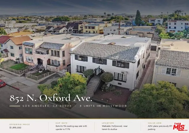 Photo 1 of Multi family home for sale at 852 N Oxford Ave, Los Angeles, CA 90029 | MLS# 26833687 | Listing updated on 2026-10-06