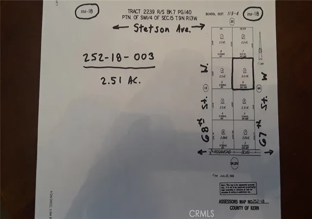 7th image of 0 67th St W, Rosamond, CA 93560 | MLS# SR26111145