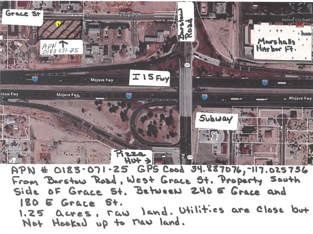 Land for sale at 25 E Grace, Barstow, CA 92311 | MLS# HD26118649