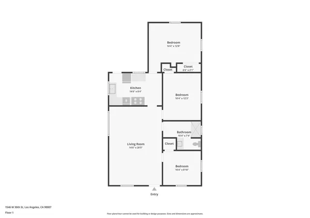 Single family home for sale at 1546 W 30th Street, Los Angeles, CA 90007 | MLS# 26846033