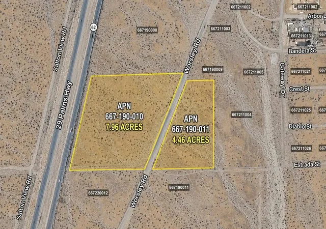 Photo 1 of Land for sale at Apn 667 190 010 & 667 190 011, Desert Hot Springs, CA 92240 | MLS# 219149304DA | Listing updated on 2026-06-17