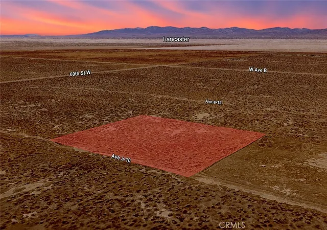 Photo 1 of Land for sale at 0 Ave A10 Vic 62 St W, Lancaster, CA 93536 | MLS# SC26132420 | Listing updated on 2026-06-17