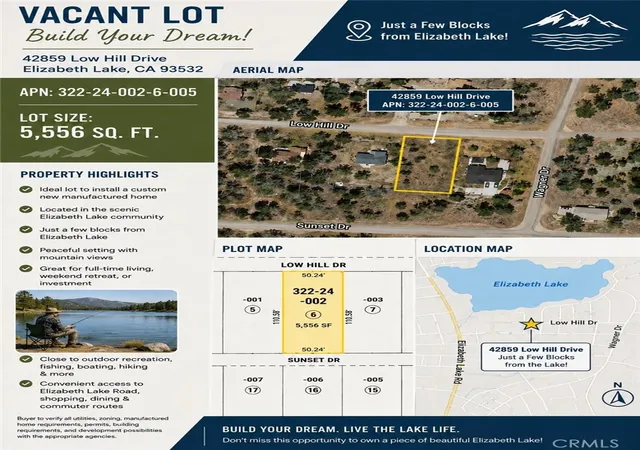 Photo 1 of Land for sale at 42859 Low Hl Dr, Lake Hughes, CA 93532 | MLS# SB26139424 | Listing updated on 2026-09-18