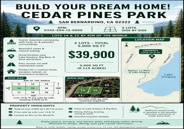1st image of 0 Alder, Cedar Glen, CA 92321 | MLS# SB26139496