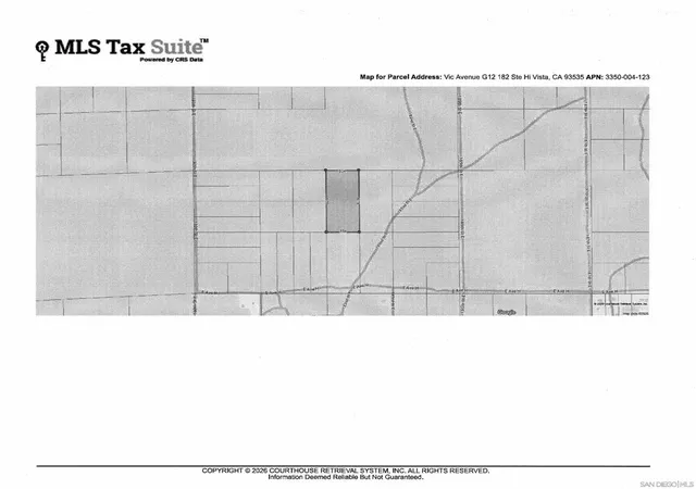 Photo 1 of Land for sale at 0 Vic Ave G12 182 Ste, Lancaster, CA 93534 | MLS# 260016191SD | Listing updated on 2026-07-03