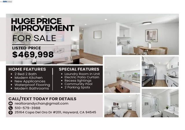 Listing Photo 1 - Condo for sale in building located at 25164 Copa Del Oro Dr, Hayward, CA 94545 - Unit #201