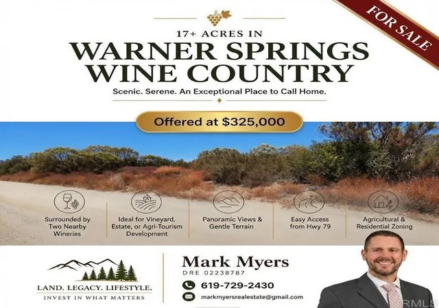 Photo 1 of Land for sale at 0 Silver Fox Rd, Warner Springs, CA 92086 | MLS# PTP2605770 | Listing updated on 2026-09-29